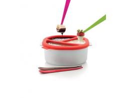 Lékué Schoko-Fondue in rot/weiß, Kunststoff, 17x19x8 cm