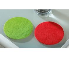 Filz Untersetzer, 4er Set rot