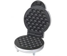 Trebs 99361 Bubble waffeleisen - mit Cool-Touch-Griff - Waffeleisen - Waffelautomat - 800 Watt - Anti-Haft beschichtet - Silber