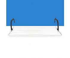 Wäschetrockner zum aufhängen - Weiß 80 x 34 x 15 cm - Kleiderständer für Heizkörper, Fensterbank und Balkon - Grinscard