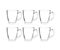 Unbekannt 6X Glastasse 350 ml/Tassen Set Glas Gläser 6er Teebecher Becher Teegläser