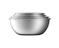 WMF Gourmet Schüsselset 4-teilig, Schüsseln für die Küche, Cromargan Edelstahl poliert, 0,75l - 2,75l, Multifunktional als Rührschüssel, Salatschüssel, Servierschüssel, stapelbar