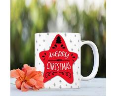 Kaffeebecher mit Weihnachtsstern Motiv und Spruch: Merry Christmas - eine coole Tasse von trendaffe - passende weitere Begriffe dazu: Weihnachtsstern Stern rot Weihnachtsgeschenk Weihnachten Wichteln Frohe Weihnachten Weihnachtsgrüße