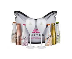JUST BE Geschenke-Set Wein-Cocktail Party-Box (S) | 6x Piccolo, 1x Sekt-Kühler, 2x Sekt-Gläser