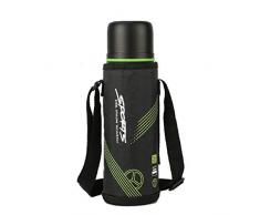 Edelstahl Thermoskanne 1000ml 1l mit Hülle/Isolierung und Gurt 5-teilig 1 Liter, für kalte und warme Getränke Hält noch länger warm und kalt durch die Isolierung Isolierkanne Thermosflasche