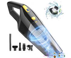 Duomishu Handstaubsauger Akku Beutellos Autostaubsauger Kabellos 7000PA Saugstark 6600mAh 120W Staubsauger Nass/Trocken Handsauger mit Waschbarer Edelstahl Filter für Zuhause, Auto, Büro