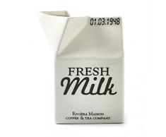 Riviera Maison - Carton - Milchgießer, Milchkännchen, Sahnegießer - Milk Jar - Fresh Milk - Porzellan - 100 ml