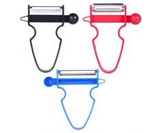 Seasaleshop Universalschäler Edelstahlschale Slicer Gemüse schäler Sparschäler, Kartoffelschäler, Karottenschäler, Gemüseschäler oder Obstschäler aus Kunststoff Küchenhelfer