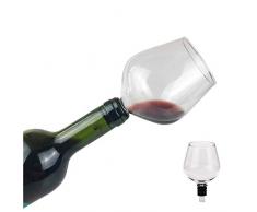 Eflying Lion Flaschenaufsatz Für Weinflaschen,Weinglas mit Silikondichtung, 260 ML