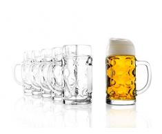 Stölzle Oberglas ISAR Maßkrug 0,5 l- Original Biermaßkrug Oktoberfest, Bierglas, Tradition, Augenkrug, 6 Stück, spülmaschinenfest, hochwertige Qualität