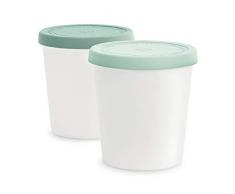 2er-Set Eisbehälter 1L, Aufbewahrungsbehälter für Speiseeis, Gefrierdosen, Eis-Container BPA-frei in Lebensmittelqualität