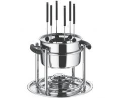 WMF Allegro Fondue-Set, 11-teilig, für 6 Personen, mit Brenner und Gabeln, Cromargan Edelstahl, Fonduetopf induktionsgeeignet, spülmaschinengeeignet