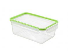 Rotho Clic and Lock Frischhaltedose 2 l, Kunststoff (BPA-frei), transparent / grün, 2 Liter (23,9 x 16 x 9,2 cm)