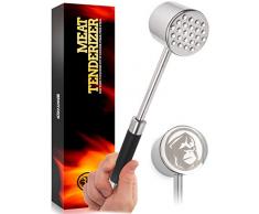 Mountain Grillers Fleischklopfer Doppelseitiger Edelstahl-Fleischhammer um Fleisch zu plattieren und weicher zu Machen | Fleischplattierer für Schnitzel, Steaks u. m. | Rostfrei, spülmaschinenfest