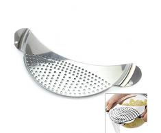 nuluxi Abgießhilfe Edelstahl Abgießsieb für Nudeln Abgießhilfe für Töpfe Edelstahl Siebeinsatz für Töpfe Topf-Abtropfsieb Abtropfen Spaghetti, Pasta, Fett, Gemüse, Obst, Passend für bis Ø 26cm Topf