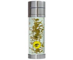 tea exclusive - Thermo-Teebereiter, doppelwandig für mehrfachen Aufguss (auch für unterwegs), 320ml (Teekanne, Trinkflasche, Teezubereiter, Teebecher, Tea Maker to go, Tee-Glas)