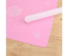 Seifenprofis Pritogo® Rollmatte Backmatte XXL 65 x 45 cm (Blau/Rosa) aus Silikon - Antihaft - BPA-Frei - rutschfest