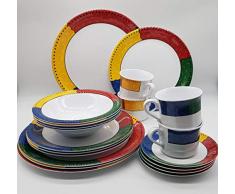 Melamin Campinggeschirr Set Geschirr Set Melamingeschirr 4 Personen 20 TLG. Melamine Camping Utensils