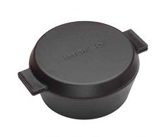 Morsoe Grilltopf Cucotte Schmortopf aus Gusseisen, 2,5 L, schwarz