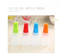 BrilliantDay 4PCS Silikon Öl-Flasche mit Pinsel für Barbecue Kochen Backen Pfannkuchen Grill Werkzeuge Ölsprays