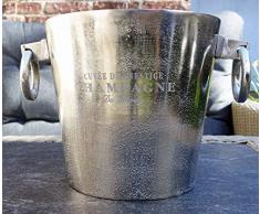 Michael Noll Champagnerkühler, Weinkühler, Flaschenkühler, Aluminium, Silber, S, M, L, 20 cm, 23 cm, 32 cm (32x24x23)