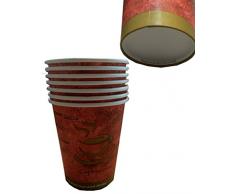 TRENDSKY BIOLOGISCH ABBAUBAR 100x Kaffeebecher Coffee to go Pappe beschichtet 200 ml, Becher für Kaffee/Tee,Hartpapier Einweg Pappbecher Coffeebecher 0,2l