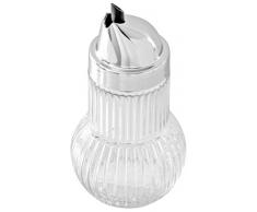 Fackelmann Allesgießer RUBIN, Milchgießer aus Glas, Ölspender für tropffreies Ausgießen (Farbe: Silber/Transparent), Menge: 1 Stück