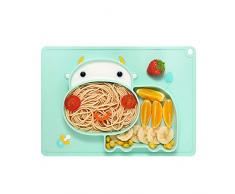 Teller Baby Rutschfest Silikon Tischset Kinder Platzdeckchen Teller Antirutsch Kinderteller mit Saugnapf Silikon Teller Kind BPA-freie, von der FDA Zugelassene Babyteller für Spülmaschine Mikrowelle