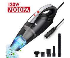 NWOUIIAY Handstaubsauger Auto Staubsauger 12V 7000PA Starke Absaugung 120W Auto Staubsauger HEPA Filter Nass & Trocken