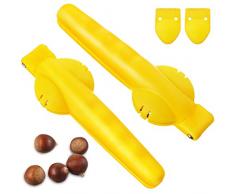 Opplei Nussknacker-Kastanien-Clip, Multifunktions-Kastanienöffner-Nussöffner-Zange, Walnuss-Kastanien-Cracker-Cutter, Kunststoff-Edelstahl-Küchenutensilien-Trockenobst-Öffner