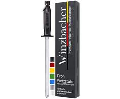 Winzbacher® DAS ORIGINAL [39cm] Profi Messerschärfer Wetzstahl – aus gehärtetem Spezialstahl | Messerschaerfer Messerschleifer | ergonomisch geformter Soft-Touch Griff mit Fingerschutz