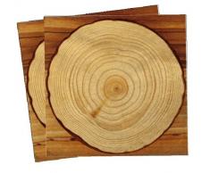 10 Pappteller im * Holz Design * für Party und Geburtstag von DH-Konzept // Teller Partyteller Party Fete Set Baumstamm Wood