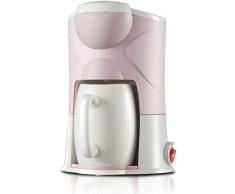KaiKai Filterkaffeemaschine, Drip einzige Tasse Kaffee mit Cup Abnehmbarer Filterkaffeemaschine 300W, Rosa (Color : Pink)