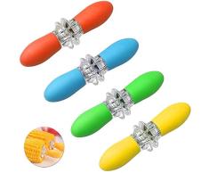Lifreer Maiskolbenhalter, 4 Paar Maisspieße, Edelstahl Maishalter, Gabel, Spieße für Zuhause, Kochen, Grillen, Picknicks, Camping und Partys