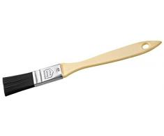 Zenker Teflon®-Backpinsel 21 cm PATISSERIE, Pinsel zum Kochen und Backen, Ideal zum Einfetten und Glasieren, (Frabe: Schwarz/Silber/Creme), Menge: 1 Stück