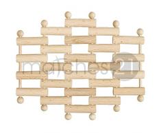 matches21 Topf-Untersetzer 18x15,5 cm flexibel Holz Bausatz f. Kinder Werkset Bastelset ab 8 Jahren