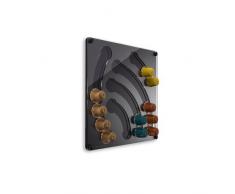 Plexidisplays 1303112 Wand-Kapselhalter für Nespresso-Kapseln, Design Wasserfall Mini, 29 x 29 cm, schwarz