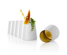 Stölzle Lausitz Becher Olympic Power, 380 ml, 6er Set in weiß (matt) und Gold, universell einsetzbar, für Wasser, Säfte, Wein, spülmaschinenfest, mit organischen Farben besprüht