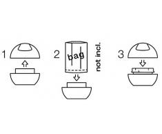Spirella Kosmetikeimer 1 Liter Abfalleimer Schwingdeckeleimer Tischabfalleimer Bowl Blau matt