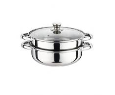 Alician Suppentopf, 28 cm, 2 Schichten, Dicker Edelstahltopf mit Deckel für Küche, Kochen, Haushaltsbedarf, Doppellagig (dünner Bereich), 28 cm