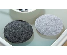 Filz Untersetzer, 4er Set hellgrau