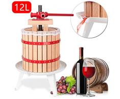 Hengda® 12 Liter Obstpresse Presse Apfelpresse Beerenpresse Obstpresse SaftMaischepresse Weinpresse mit Presstuch