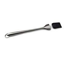 Grillrost.com Das Original Edelstahl-Pinsel mit Silikon Borsten - BPA frei und bis 250°C verwendbar