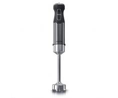 Arendo - Stabmixer 1000 Watt Edelstahl - vierflügeliges Messer - Pürierstab - stufenlose Geschwindigkeitsregelung - Turbotaste - abnehmbarer Mixfuß - GS-zertifiziert - Cool Grey Design