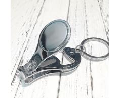 BeatChong Vierblättriges Kleeblatt-Bier Flaggen-Stiefel Beard Regenbogen Irland St.Patrick Tages Metall-Schlüsselanhänger Ring Multifunktionsnagelknipser Flaschenöffner