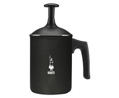 Bialetti Tutto Crema Milchaufschäumer 3 Tassen mit Doppelsieb für einen stabilen Milchschaum, 0.5 L, schwarz