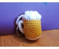 Maßkrug, Schlüsselanhänger, gehäkelt