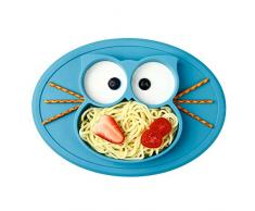 FUTURE FOUNDER Baby Teller Schüssel Mini Silikon Tischset für Baby Kleinkinder und Kinder Tragbar Teller Baby Rutschfest Babyteller mit Saugnapf Kinder Tischset Abwaschbar für Spülmaschine, Mikrowelle