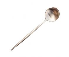 Nikgic. Silberlöffel Edelstahl Löffel lang Suppe Löffel EIS Löffel 22 * 4,9 cm zum Hochzeit Bankett Zeremonie Party Geburtstag