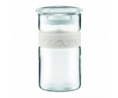 Bodum 11128-913 PRESSO Vorratsglas (Luftdichter Silikonverschluss, Mikrowellen/Spülmaschinengeeignet, 0,25 liters) cremefarben